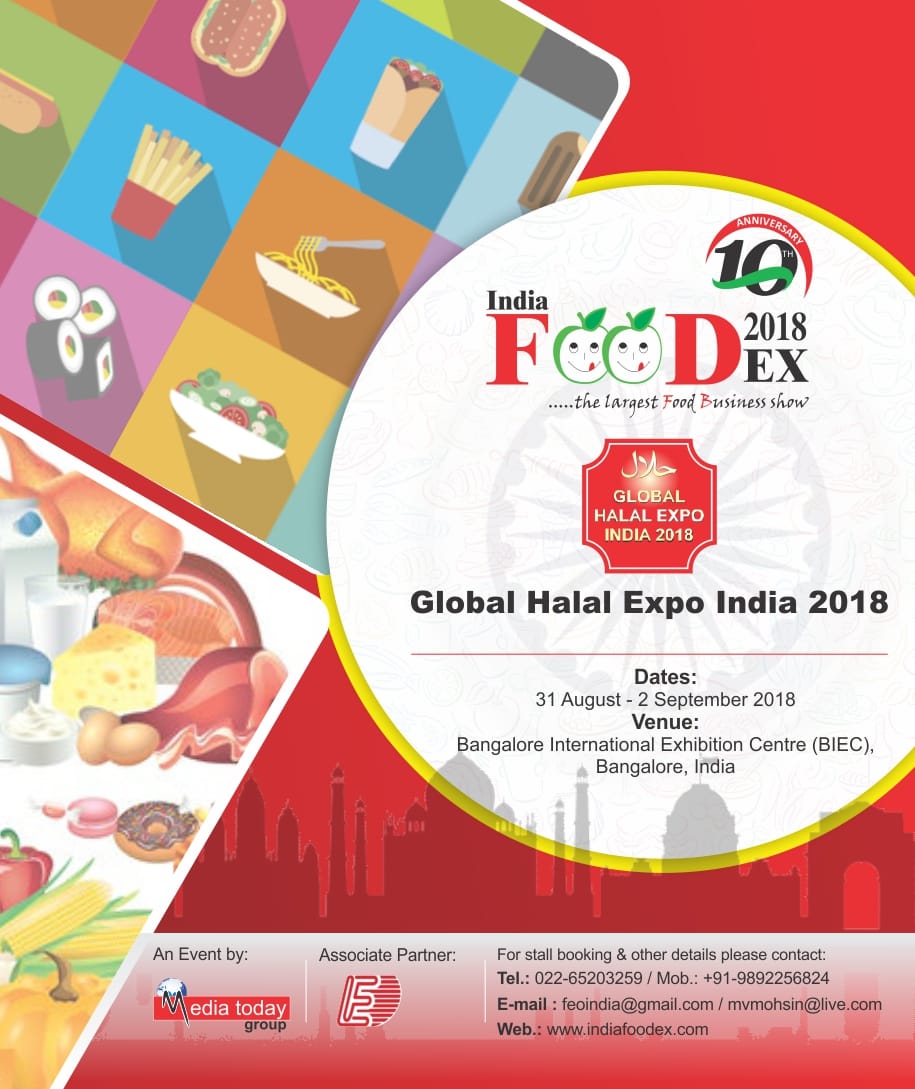 GLOBAL HALAL EXPO INDIA 2018,  31st August-2nd September 2018